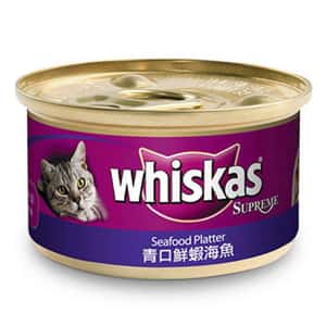 Whiskas 偉嘉 貓罐頭 whiskas偉嘉 極品貓罐頭 青口鮮蝦及海魚 85g (10164428)