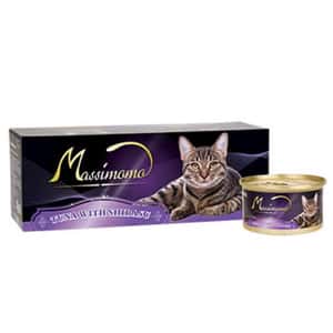Ocheers 貓罐頭 Massimomo 貓罐頭 吞拿魚配白飯魚 80g (紫)