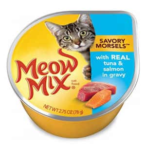 Meow Mix 貓罐頭 Meow Mix 貓罐頭 吞拿魚加三文魚湯汁配方 78g