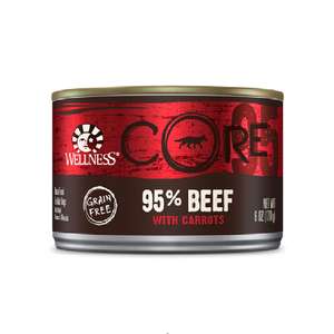 WELLNESS Core 狗罐頭 狗濕糧推薦：WELLNESS CORE 狗罐頭 95% 天然系列 牛肉配蘿蔔 6.6oz (7992)