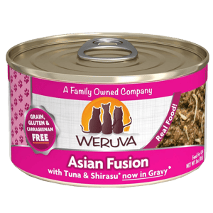 WeRuVa 貓罐頭 WeRuVa 貓罐頭 主食罐 野生吞拿魚及日式白飯魚 Asian Fusion 85g (桃紅) (001062)
