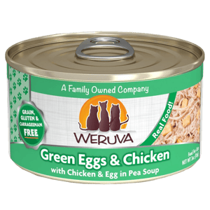 WeRuVa 貓罐頭 WeRuVa 貓罐頭 主食罐 無骨及去皮雞胸肉、雞蛋、豌豆 Green Eggs and Chicken 85g (淺綠) (001043)