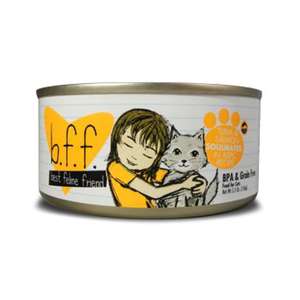 b.f.f. 貓罐頭 貓濕糧推薦：b.f.f. 主食貓罐頭 野生吞拿魚及三文魚 85g (橙黃) (001079)