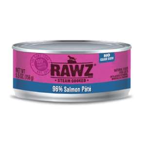 RAWZ 貓罐頭 貓濕糧推薦：RAWZ 貓罐頭 肉醬主食罐 全貓配方 三文魚 155g (RZCS156)