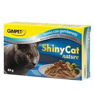 Gim Cat 貓罐頭 Gim Cat 貓罐頭 ShinyCat Nature 天然優質水煮罐 吞拿魚及鮮蝦 85g (淺藍) (GM411835)