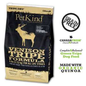 PetKind 狗糧推薦：PetKind 無穀物狗糧 高齡犬 鹿+牛草胃 保健低脂配方 6lb (1-742)