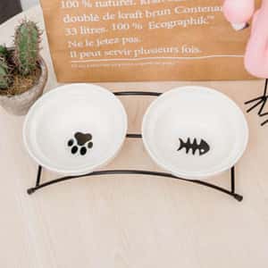 陶瓷高腳寵物雙碗 (貓犬用) (圖片3)