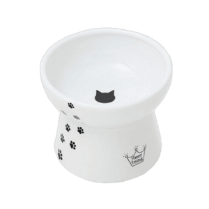 日本猫壱 necoichi ペット 陶瓷高腳寵物糧食碗 大碼 (腳印款) (貓犬用) DC-0708-SC01 (圖片4)