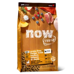 now FRESH 狗糧 now FRESH 狗糧 無穀物 成犬配方 火雞三文魚及鴨肉 22lb (2303022) (新包裝)