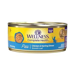 WELLNESS Core 貓罐頭 貓濕糧推薦：WELLNESS 貓罐頭 Complete Health 無穀物 Pate營養系列 雞肉及鯡魚 5.5oz 156g (8948)