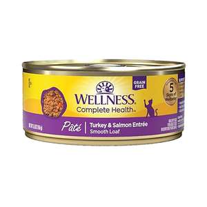 WELLNESS Core 貓罐頭 貓濕糧推薦：WELLNESS 貓罐頭 Complete Health 無穀物 Pate營養系列 火雞及三文魚 5.5oz 156g (8947)