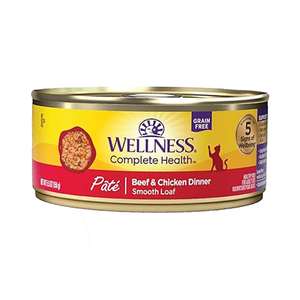 WELLNESS Core 貓罐頭 貓濕糧推薦：WELLNESS 貓罐頭 Complete Health 無穀物 Pate營養系列 牛肉及雞肉 5.5oz 156g (8950)