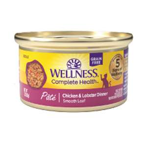 WELLNESS Core 貓罐頭 貓濕糧推薦：WELLNESS 貓罐頭 Complete Health 無穀物 Pate營養系列 雞肉及龍蝦 5.5oz 156g (9014)