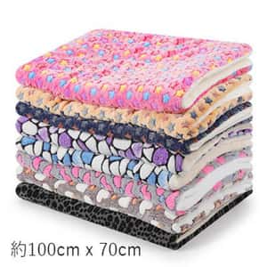 寵物床墊用品 法蘭絨星星雙面加厚寵物墊 7號 款式隨機 (貓犬用)