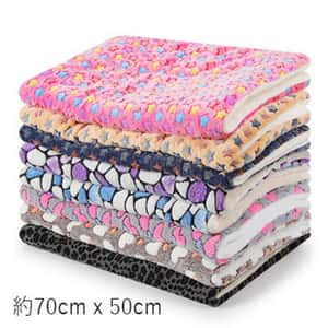 寵物床墊用品 法蘭絨星星雙面加厚寵物墊 6號 款式隨機 (貓犬用)