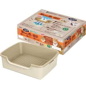 日本花王 高級貓砂盆 無蓋雙層套裝 小粒木砂適用 (連木砂+脫臭抗菌尿墊) (圖片3)