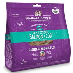 Stella & Chewy's 貓糧 貓乾糧推薦：Stella & Chewy's 貓糧 Dinner Morsels 凍乾生肉主食糧 三文魚及鱈魚配方 8oz (SC044-A)