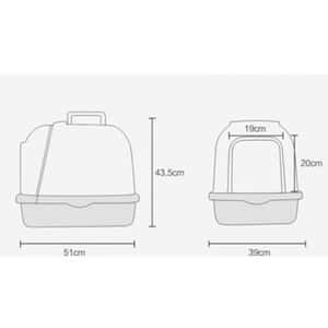 全封閉式貓砂盆 豆腐貓砂 適用 (顏色隨機) (圖片3)