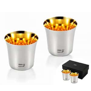 酒品配件 日本磨き屋鍍金小酒盅 100ml 2本入