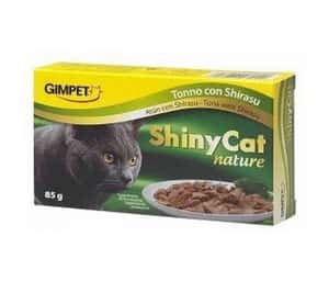 Gim Cat 貓罐頭 Gim Cat 貓罐頭 ShinyCat Nature 天然優質水煮罐 吞拿魚及白飯魚 85g (深綠) (代理停售) (停售)