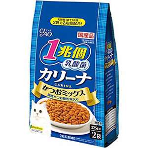 CIAO 貓糧 貓乾糧推薦：CIAO 貓糧 日本1兆個乳酸菌 吞拿魚及帶子味 325g 2本入 (藍) (停售)