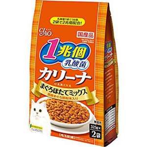 CIAO 貓糧 貓乾糧推薦：CIAO 貓糧 日本1兆個乳酸菌 鰹魚味 325g 2本入 (橙) (停售)