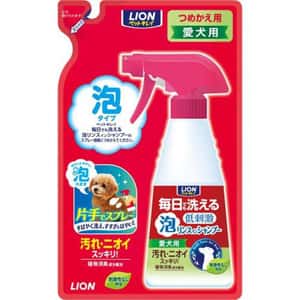 皮膚毛髮護理 清潔美容用品 日本獅王LION Pet 狗狗泡沫沖涼液 240ml 補充包裝 (可每日使用) (紅)