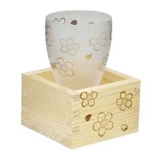日本清酒杯 石塚硝子 枡酒杯 櫻花 100ml (6603) (圖片3)