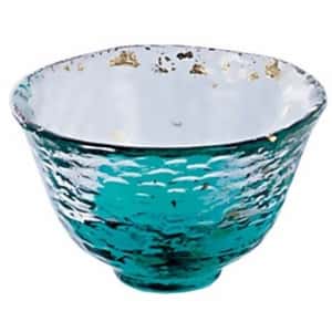 清酒杯品配件 日本清酒杯 津輕びいどろ 箔金 F-7947​​2