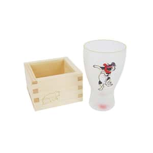 清酒杯品配件 日本清酒杯 石塚硝子 枡酒杯 江戶貓はちまきねこ 100ml (6614) (TBS)