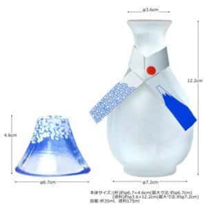 日本清酒杯 富士山招福杯 酒杯酒瓶套裝 一套兩個 G637-M75 (圖片3)