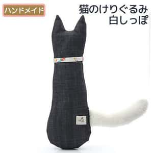 其他 貓玩具 日本Leaf Corp 可愛耐用牛仔布 白尾貓毛絨玩具 (停售)
