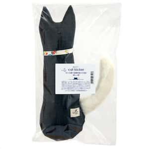 日本Leaf Corp 可愛耐用牛仔布 白尾貓毛絨玩具 (停售) (圖片3)