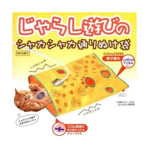 其他 貓玩具 日本Petio 貓咪趣味隧道袋 (橙黃)