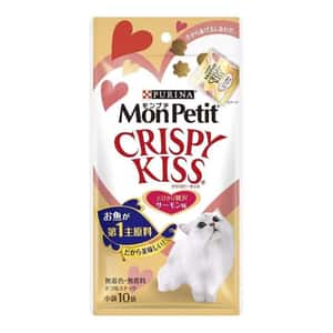 MonPetit 貓零食 日本MonPetit Crispy Kiss 貓零食 貓脆餅 高級三文魚味 30g (金)