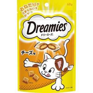 貓零食 寵物零食推薦：日本Dreamies 護齒夾心酥 奶酪味 60g (橙)