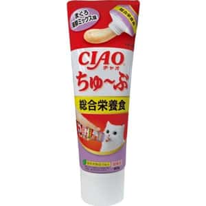 營養膏 保充劑 貓咪保健用品 CIAO 日本貓用營養膏 乳酸菌營養膏 綜合營養Mix金槍魚海鮮味 80g (淺紫) (CS-157)