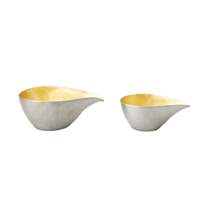 清酒杯品配件 日本清酒杯 能作 金箔 片口 大 1個裝 (511210)
