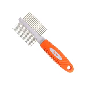 皮膚毛髮護理 清潔美容用品 Petiy Beauty 塑料柄排針雙面梳毛刷 19針+40針 (貓犬用)