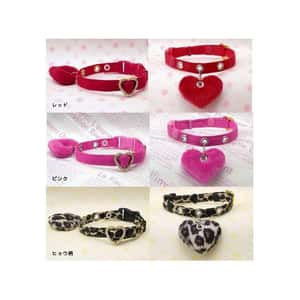 日本滿愛心心圖案 貓貓頸帶 L碼 (顏色隨機) (圖片3)