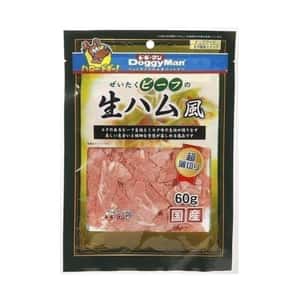 DoggyMan 狗零食 DoggyMan 日本狗零食 豪華牛肉熏火腿片 60g (犬用)