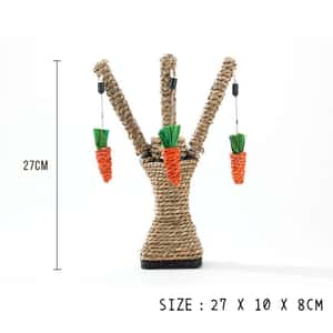 HelloDOG 玩具嚴選 貓抓柱 劍麻樹杈紅蘿蔔 (圖片4)