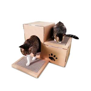 瓦楞紙嚴選雙層貓屋 貓抓板 (圖片4)