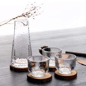 日式清酒杯 玻璃酒杯酒瓶套裝 一瓶三杯 (圖片3)