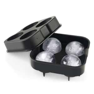 其他用品品配件 四孔矽膠圓形冰球模 (顏色隨機)