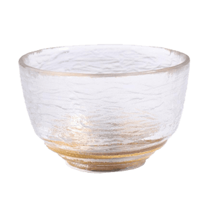 清酒杯品配件 日式清酒杯 加厚錘目紋 2個入 雙線紋底金邊