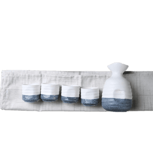 日式和風酒杯酒瓶套裝 白藍色 一瓶四杯 (圖片3)