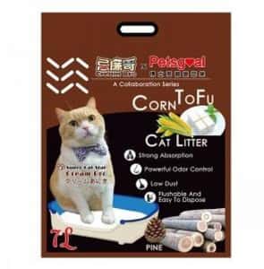 豆腐貓砂 PETSGOAL X 忌廉哥 玉米 豆腐貓砂 松木 7L (橙) (CB202123)