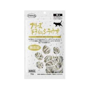 貓零食 寵物零食推薦：日本但馬高原 貓狗小食 凍乾銀魚 10g (白)