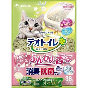 Unicharm 貓砂推薦：Unicharm 日本消臭大師消臭抗菌沸石 矽膠貓砂 粉紅花香味 3.8L